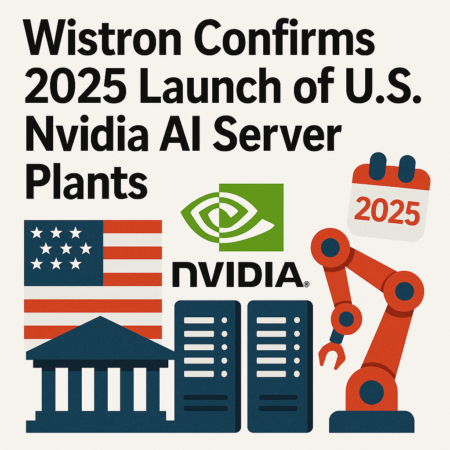 Wistron Confirms 2025 Launch of U.S Nvidia AI Server Plants