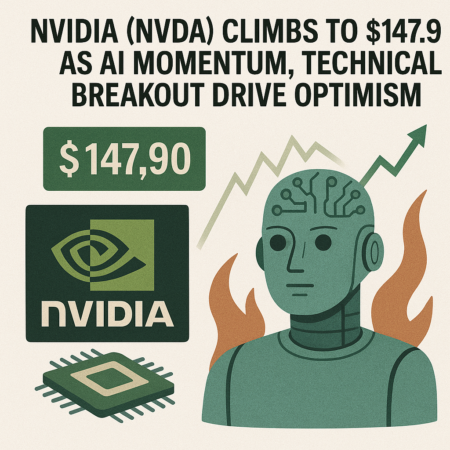 Nvidia (NVDA) Climbs to $147.90 as AI Momentum, Technical Breakout Drive Optimism